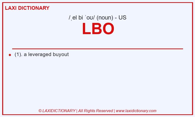 Definition LBO in American English
