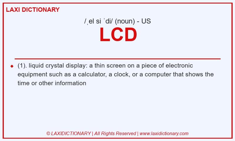 Definition LCD in American English