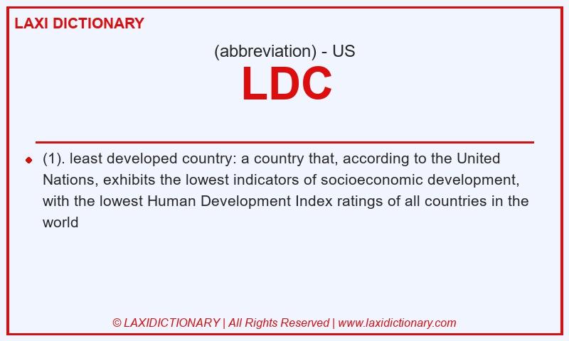 Definition LDC in American English