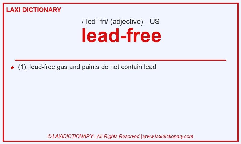 Definition lead-free in American English