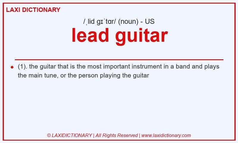 Definition lead guitar in American English