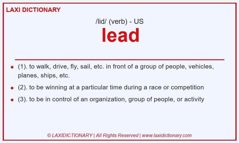 Definition lead in American English