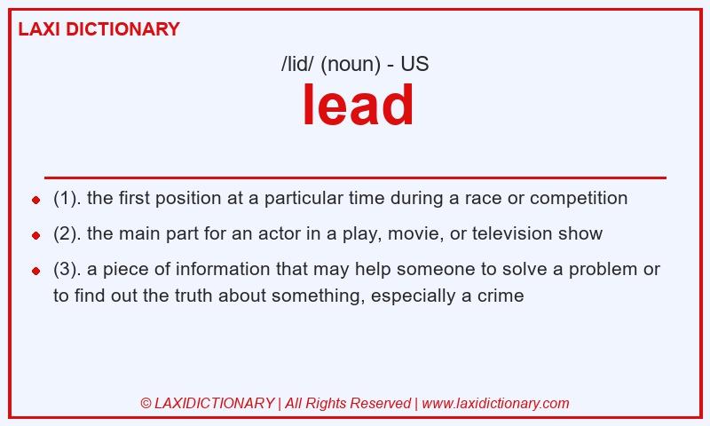 Definition lead in American English