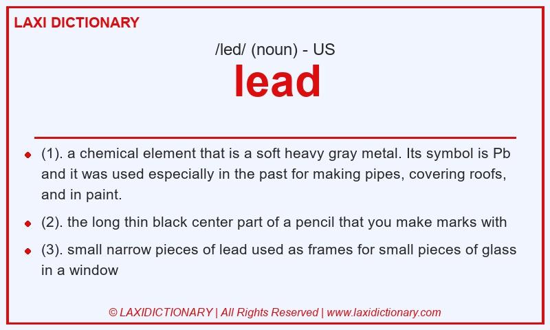 Definition lead in American English