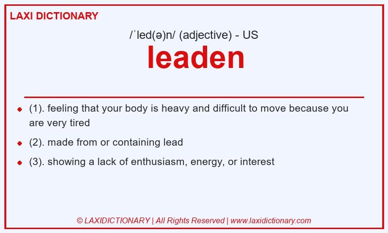 Definition leaden in American English