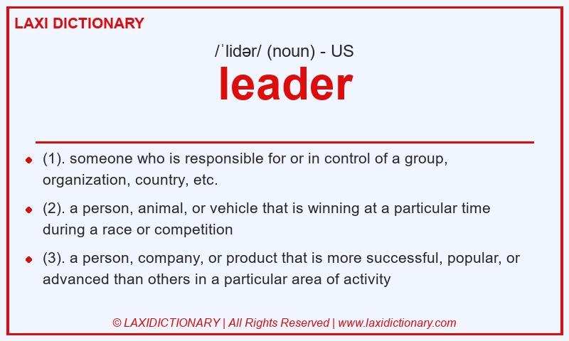 Definition leader in American English