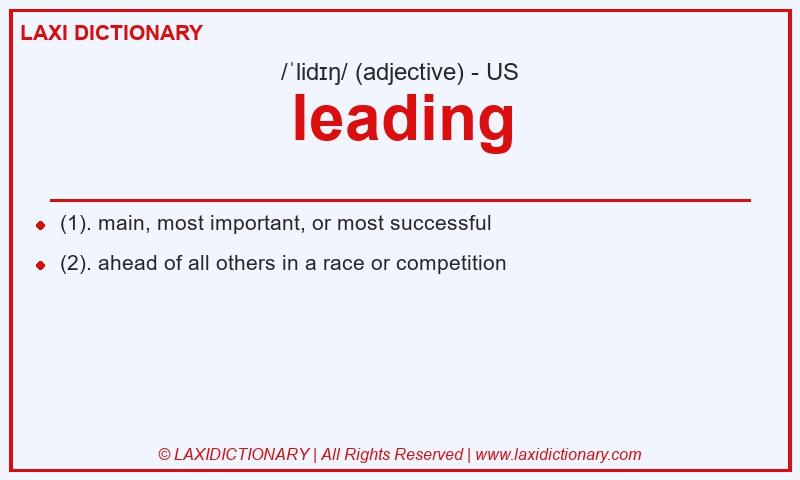 Definition leading in American English