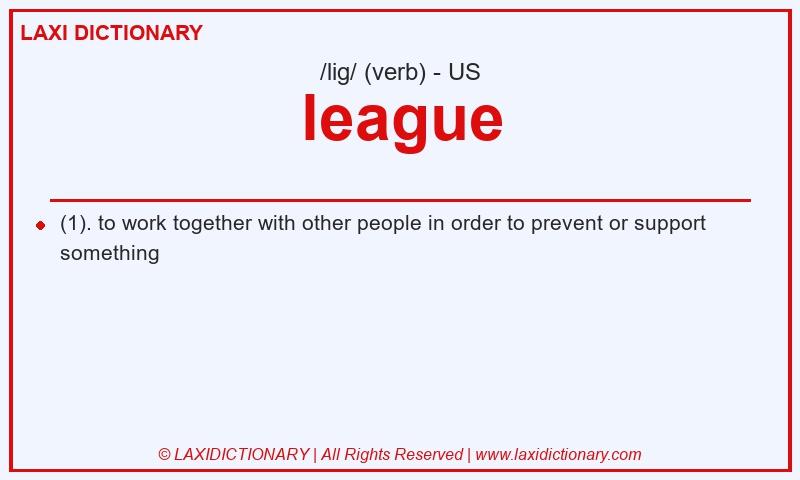 Definition league in American English