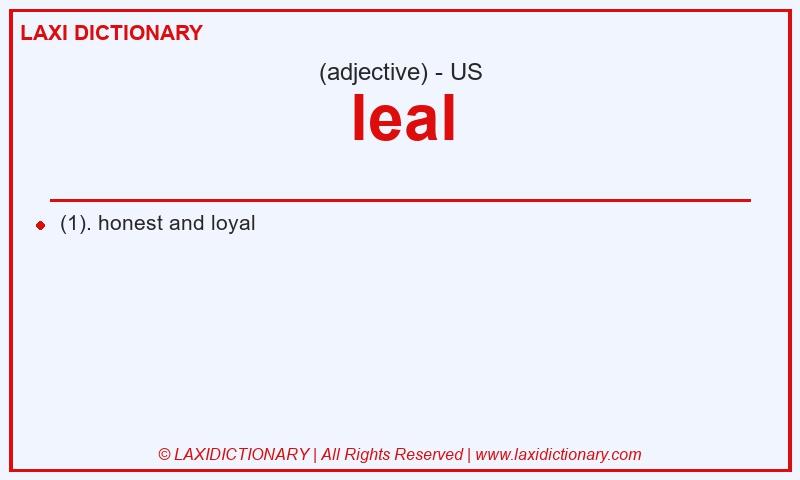 Definition leal in American English