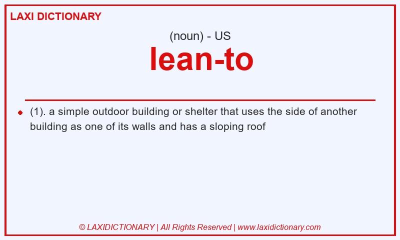 Definition lean-to in American English