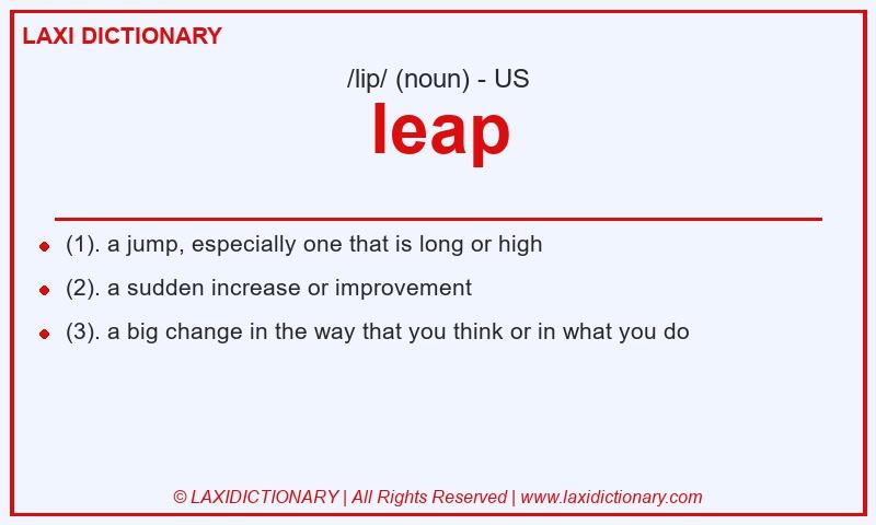 Definition leap in American English