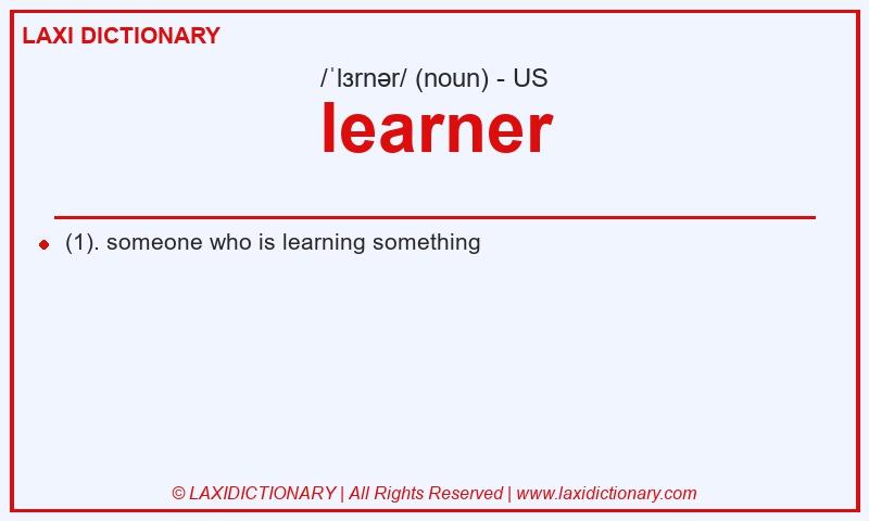 Definition learner in American English