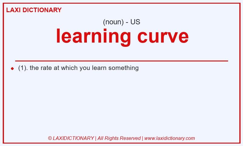 Definition learning curve in American English