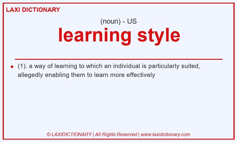 Definition learning style in American English
