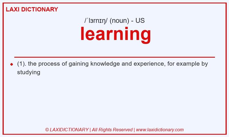 Definition learning in American English