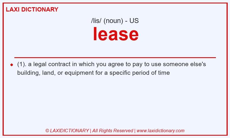 Definition lease in American English