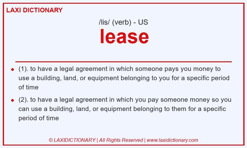 Definition lease in American English
