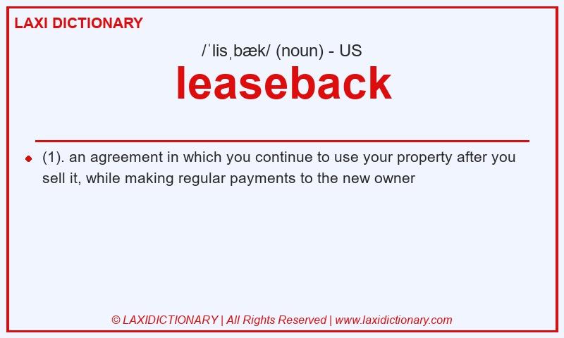 Definition leaseback in American English