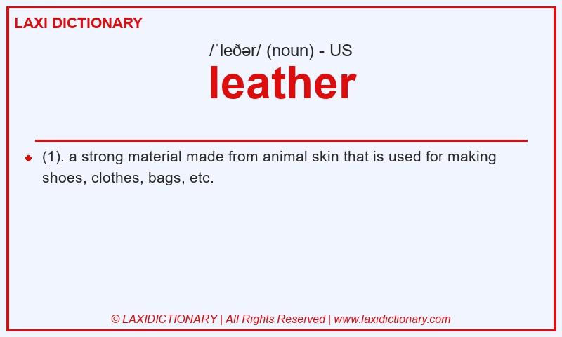 Definition leather in American English