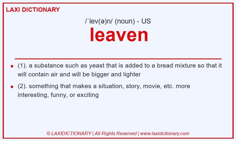 Definition leaven in American English