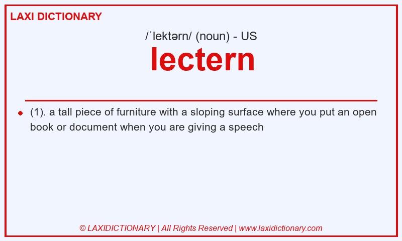 Definition lectern in American English