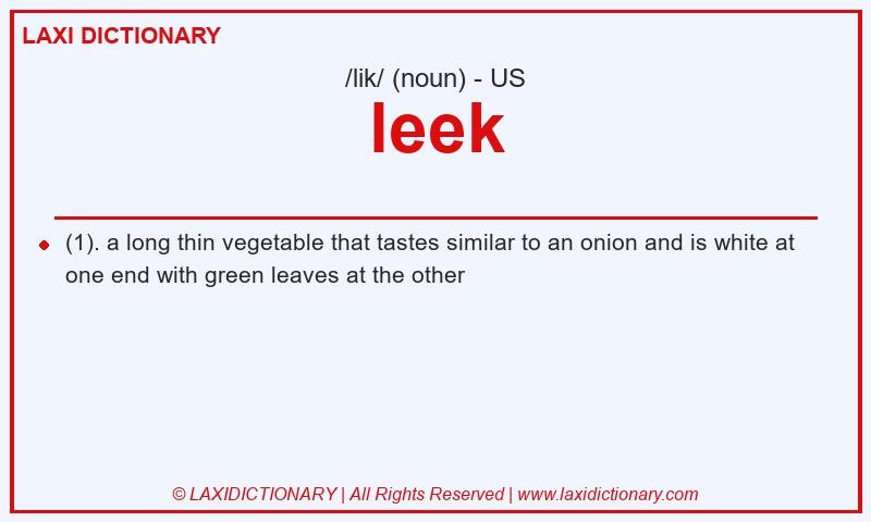 Definition leek in American English