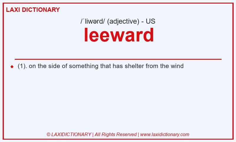 Definition leeward in American English