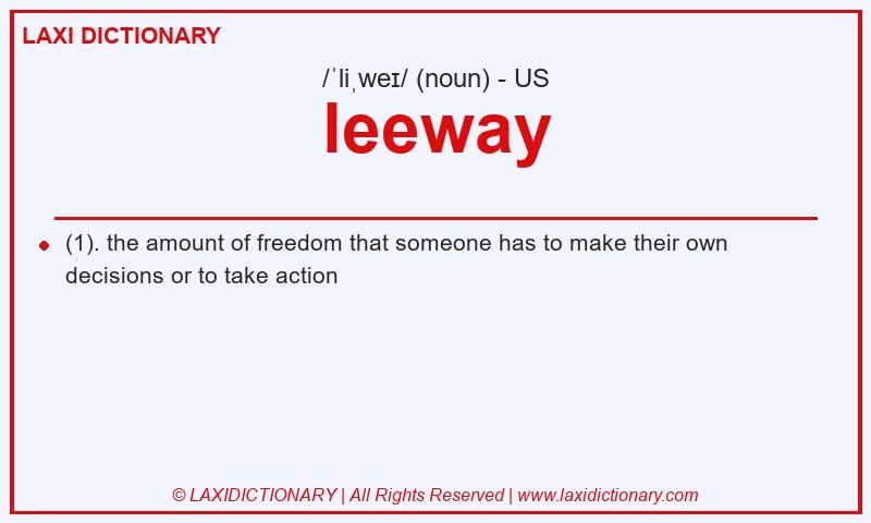Definition leeway in American English