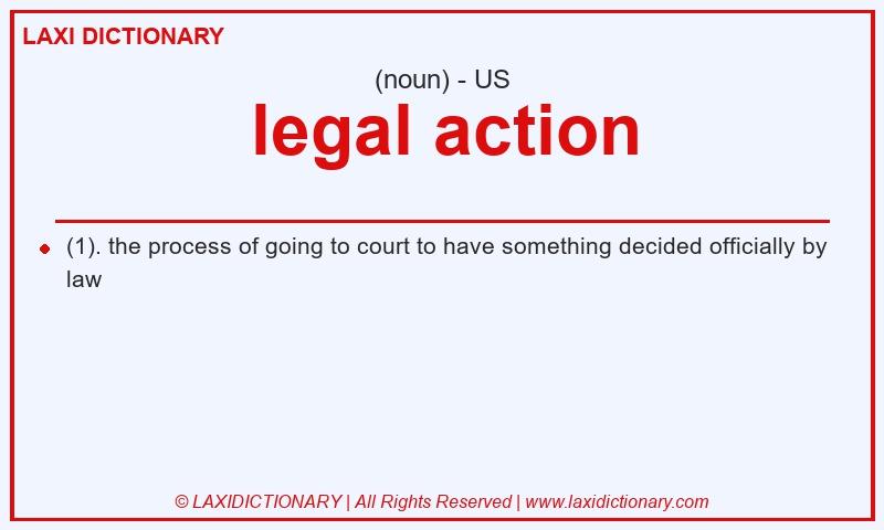 Definition legal action in American English