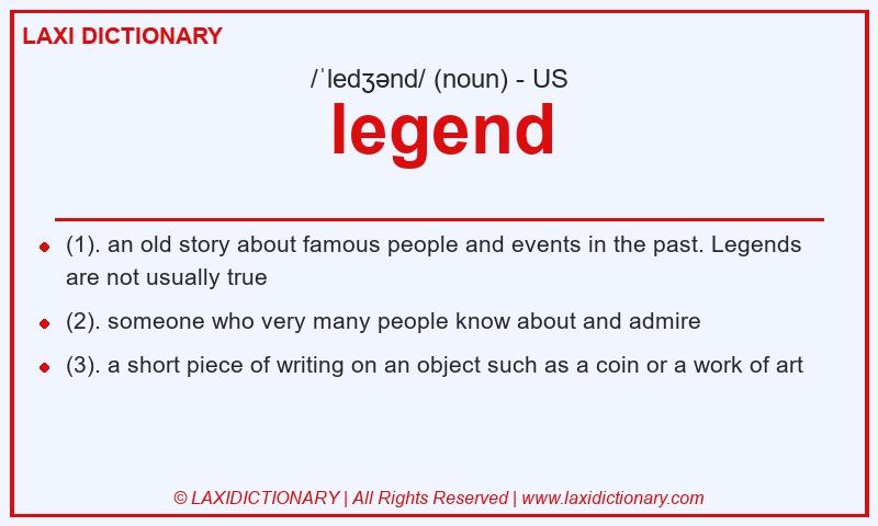 Definition legend in American English