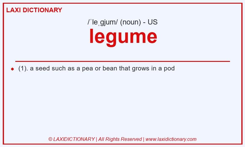Definition legume in American English