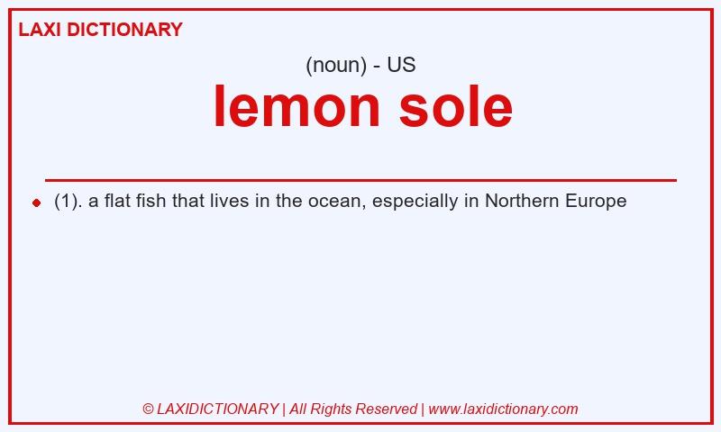 Definition lemon sole in American English