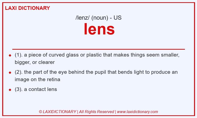 Definition lens in American English