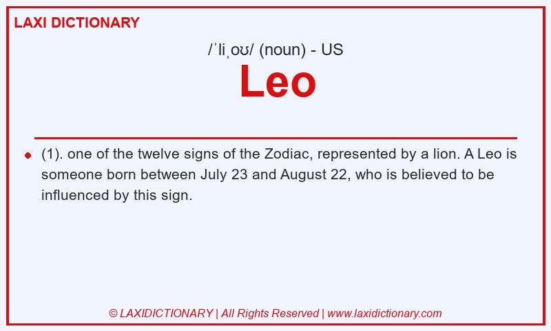 Definition Leo in American English