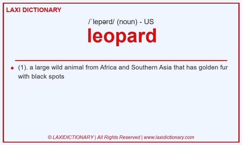Definition leopard in American English
