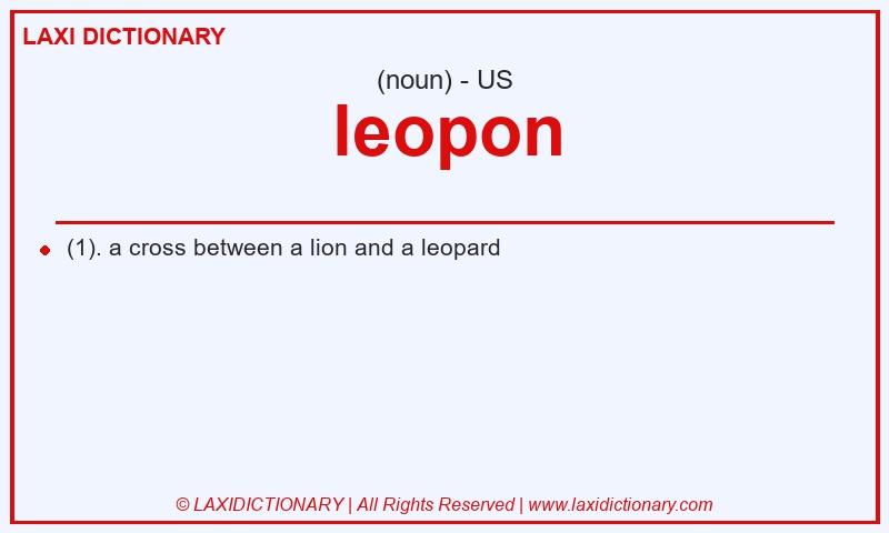Definition leopon in American English