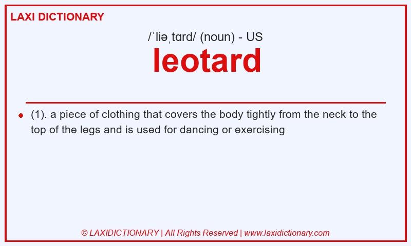 Definition leotard in American English