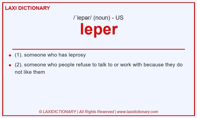 Definition leper in American English