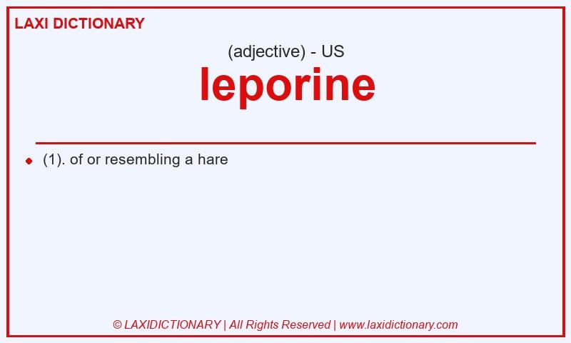 Definition leporine in American English