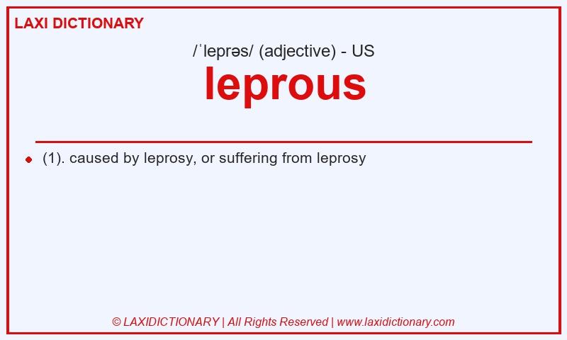 Definition leprous in American English