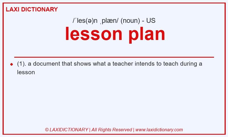 Definition lesson plan in American English