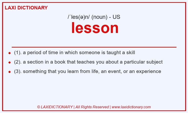 Definition lesson in American English