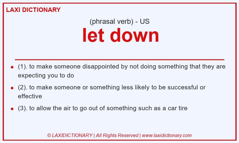 Definition let down in American English