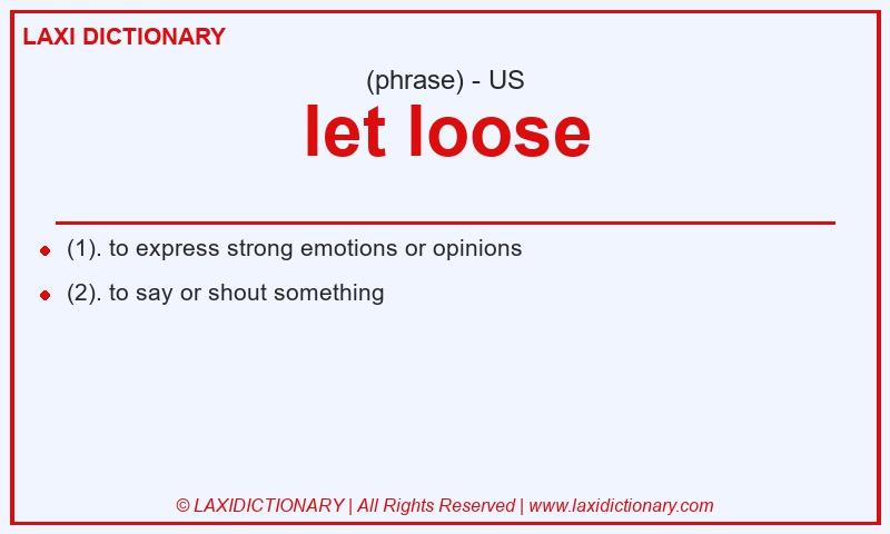 Definition let loose in American English