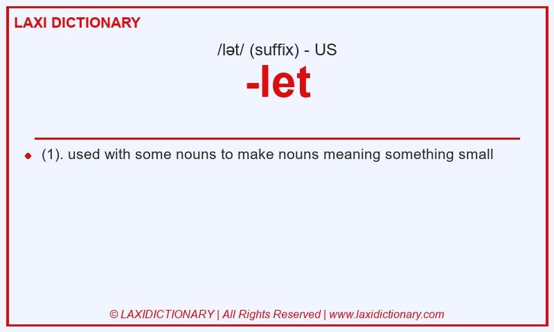 Definition -let in American English