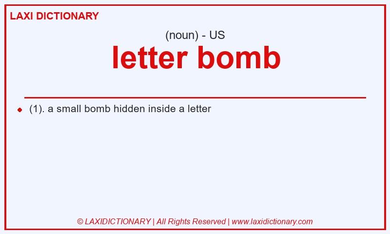 Definition letter bomb in American English