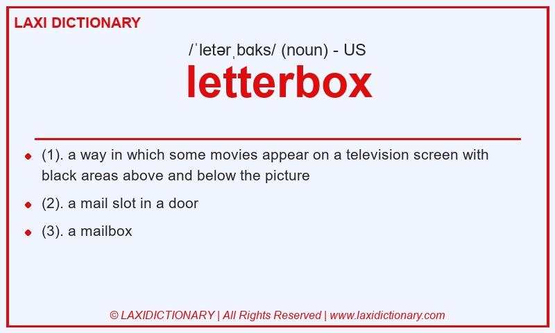 Definition letterbox in American English