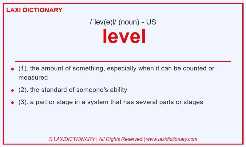 Definition level in American English