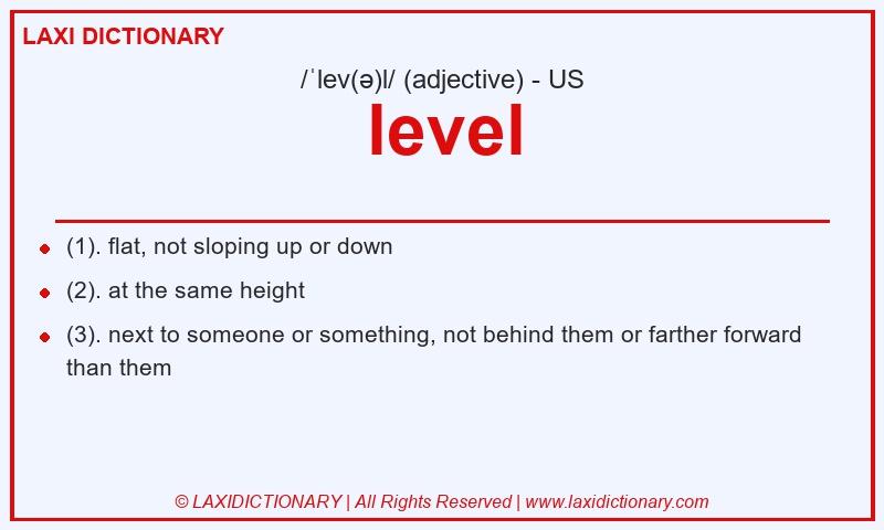 Definition level in American English