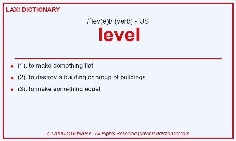 Definition level in American English